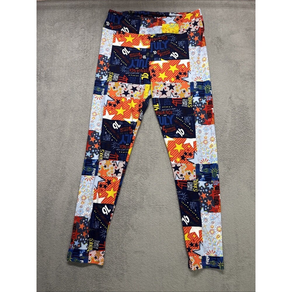 Leggings LuLaRoe Pants Women's Tall & Curvy Patriotic 4th of July